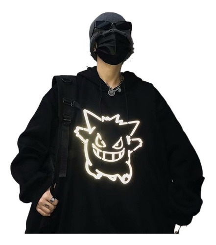 Tendencias Reflectantes Devil Smiley, Gengar Hoodies Plus