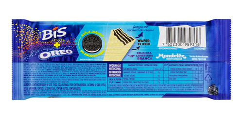 Imagem 5 de 5 de Bis Oreo Cobertura Chocolate Branco Lacta 100,8g