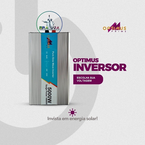 Inversor Offgrid Optimus Prime 5000w 24v/110v Senoidal Pura