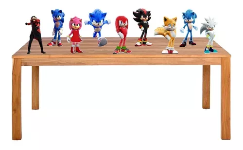 4 Displays De Chão - Sonic Filme 70 Cm Mdf