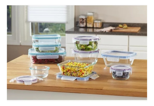 Recipientes De Vidrio Snapware, 18 Piezas Con Tapa