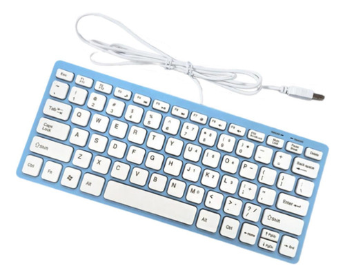 Teclado Con Cable Usb, Escritura Cómoda, Profesional, Azul