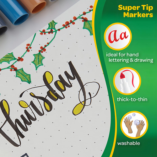Washable Markers Crayola Set 12 Plumones Lavables