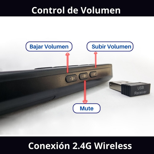 Presentador Láser Inalámbrico Usb - 100m Para Presentaciones