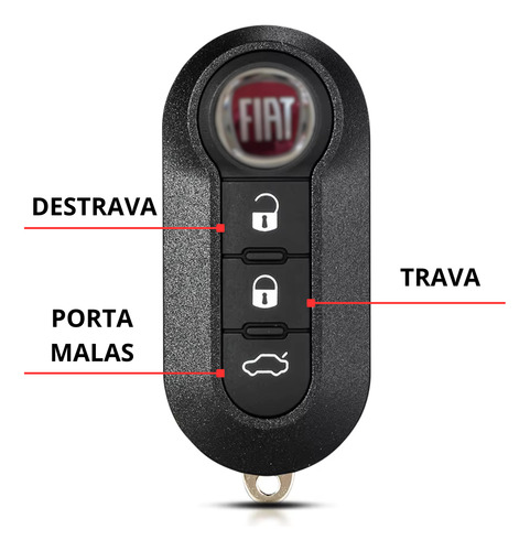 Chave Completa Fiat 500 2009 2010 2011 2012 2013 2014 3b
