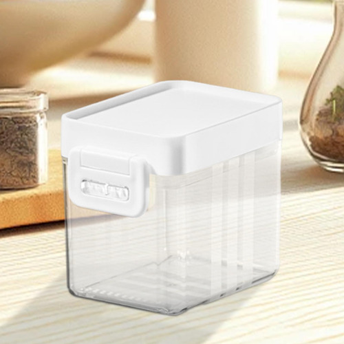 Cubo De Almacenamiento De Arroz Transparente, Reutilizable Y