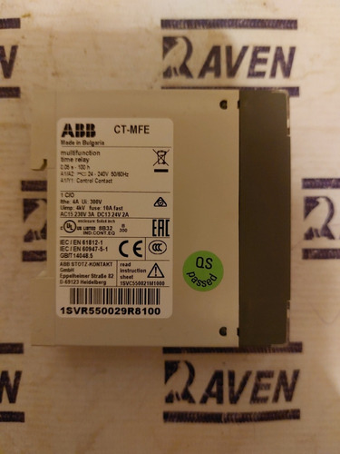 Ct-mfe 1svr550029r8100 Abb Nuevo Original Raven Automation
