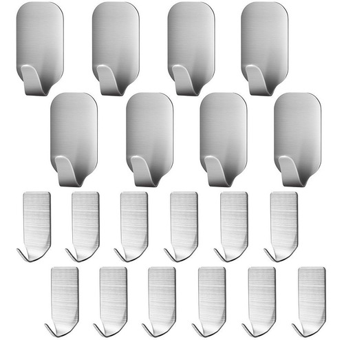 Set 20 Pzas Ganchos Para Colgar Ropa Autoadhesivos Hogar