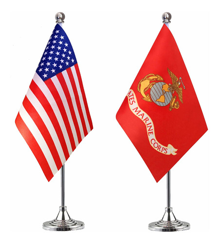 Lovevc Us Marine Corps - Banderas De Escritorio Con Soporte 