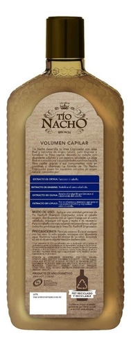 Shampoo Tío Nacho Engrosador Jalea Real Anti-caída De 415ml