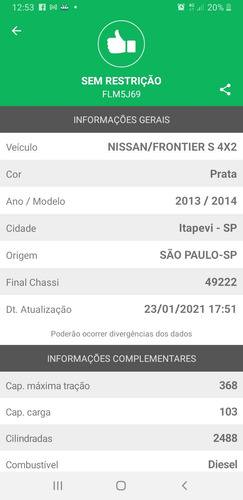 Nissan Frontier 2014 2.5 S Cab. Dupla 4x2 4p