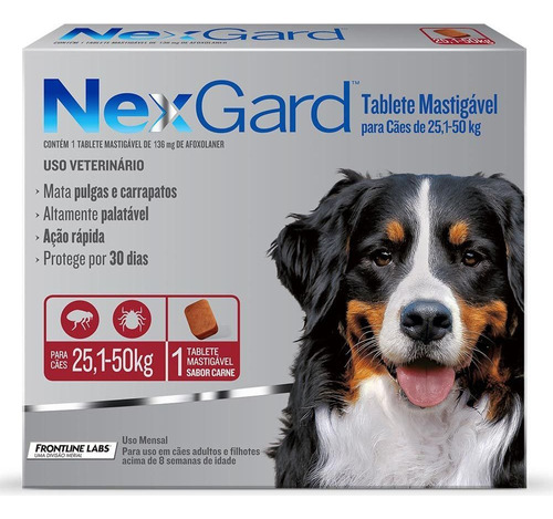 Nexgard Nexgard 25 A 50kg Caixa C\ 1 Comprimido