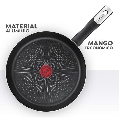Sartén T-fal 30cm Hard Titanium Plus Antiadherente Color Negro
