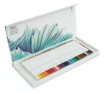 Comprar Lápices De Colores Winsor   Newton, Conjunto De 50 En Caja.