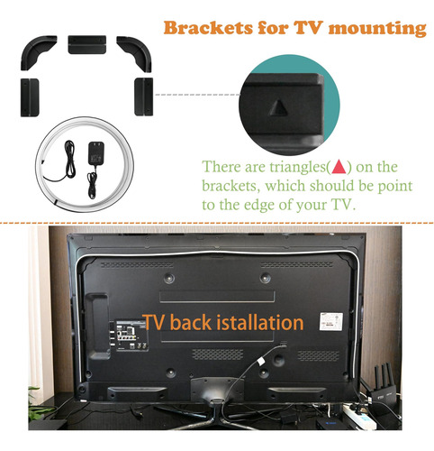 Frepers Tv Backlight Led, Tira De Luz De Color Que Fluye Det