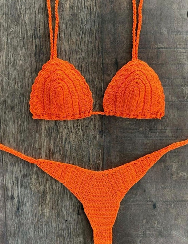 Vestido De Baño Tejido Bikini A Crochet Ropa De Playa Tejida