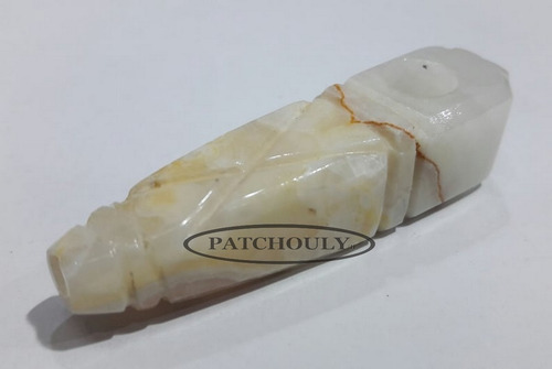Imagen 6 de 10 de Pipa De Piedra Onix/cuarzo/marmol Hecha Mano Chica Personal