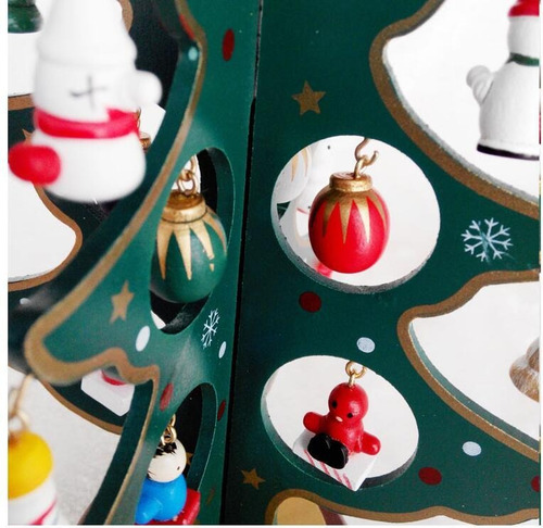 Árbol De Navidad, Madera, Adornos Navideños, Grande, 36 Cm