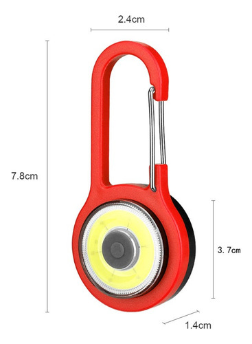 Linterna Llavero Mosquetón De Mano Mini Luz Led Para Camping