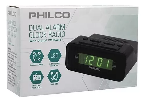 PHILCO RADIO RELOJ DESPERTADOR DIGITAL PHILCO PAR1006-GR