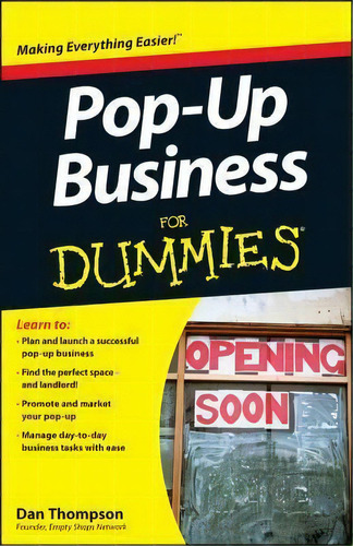 Pop-up Business For Dummies, De Dan Thompson. Editorial John Wiley & Sons Inc, Tapa Blanda En Inglés