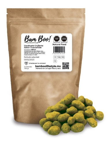 Imagen 1 de 5 de Cacahuate Crujiente Sabor Guacamole 700 G Bam Boo! Lifestyle