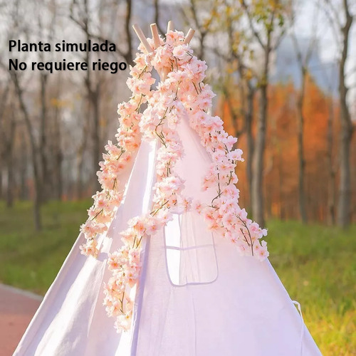 4pcs Flores Artificial De Cerezo Decorativas Para Boda Hogar