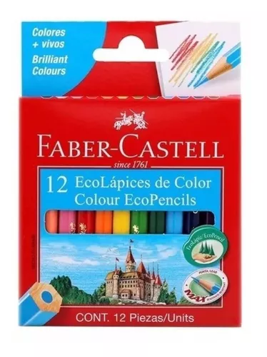 Lapices De Colores Faber Castell Cortos Eco X12 Unidades