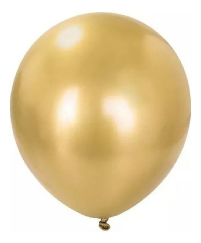 Globo Chrome Dorado 30cm Metalizado Cotillon Candy Bar X10un Globos Chrome
