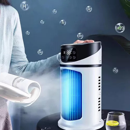 Ambientador Con Ventilador Y Humidificador De Escritorio Usb