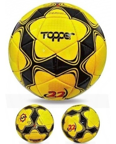 Bola Futebol Topper Campo Oficial Slick 22 Costurada A Mão