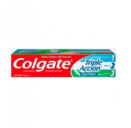 Crema Dental Colgate Triple Acción 60 Ml - mL a $58