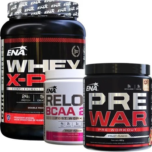 Combo Fuerza Ena Proteina Whey X Pro + Reload Bcaa + Pre War