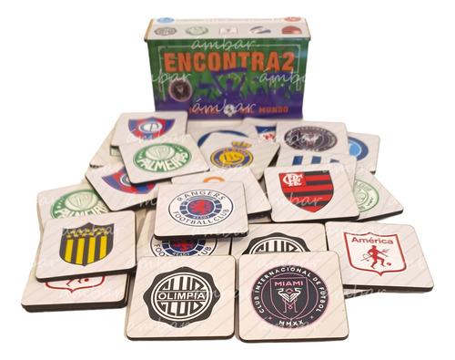 Juego De La Memoria Equipos De Futbol Del Mundo En Madera 