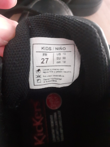 Zapatillas Botitas Kickers - Negras - Talle 27