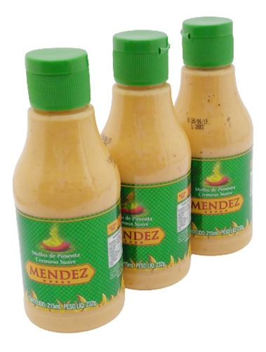 Pimenta Mendez Molho Cremoso Suave 215ml 03 Unidades