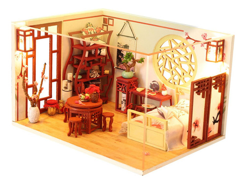 Kits De Bricolaje De Casa De Muñecas En Miniatura De Madera