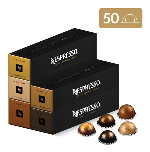 Cápsulas De Café Nespresso Vertuo Pack Desayuno -50 Cápsulas