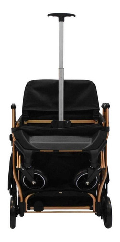 Imagen 3 de 3 de Cochecito de paseo Premium Baby Sevilla negro con chasis color dorado