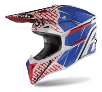 Comprar Capacete Airoh Wraap Idol Matt Vermelho Azul Motocross Trilh