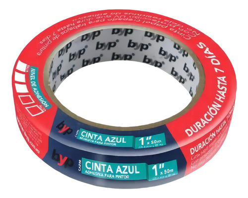 Cinta Azul Adhesiva Para Pintor 1 X 50m Byp