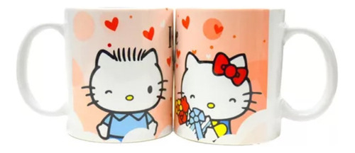 Par Taza De Ceramica, Hello Kitty, Para Pareja, 11oz