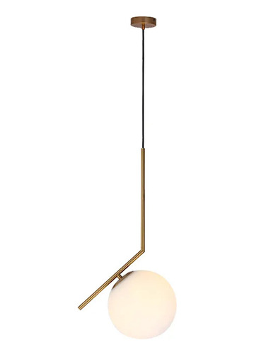 Pendente Luminária Globo Led 45cm Dourado Sindora