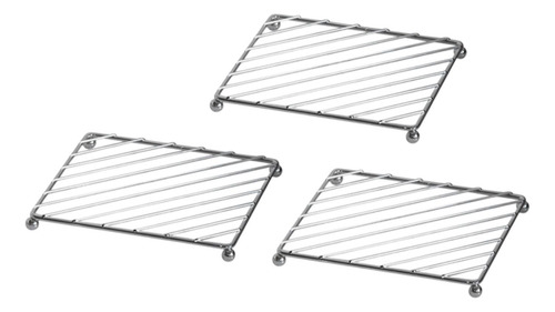 3x Soportes De Maceta De Metal Estantes Cuadrado