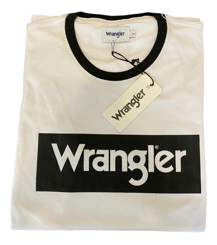 Remera Wrangler Blanca Logo Negro 100% Original