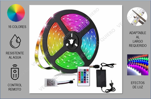 Tira Led Rgb 4mts 5050 Interior/exterior Kit Completo