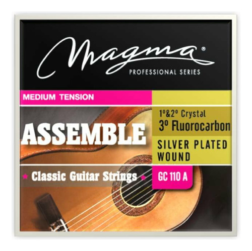 Encordado Guitarra Clásica Magma Tens. Media Assemble Gc110