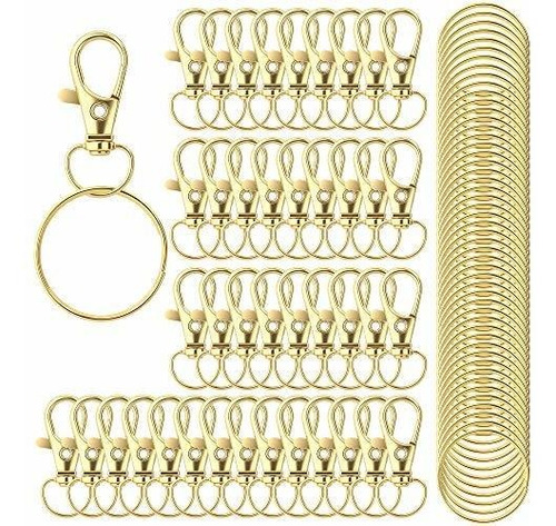 100pcs Llavero Ganchos Con Anillos Clave, Cierres De P6mtm