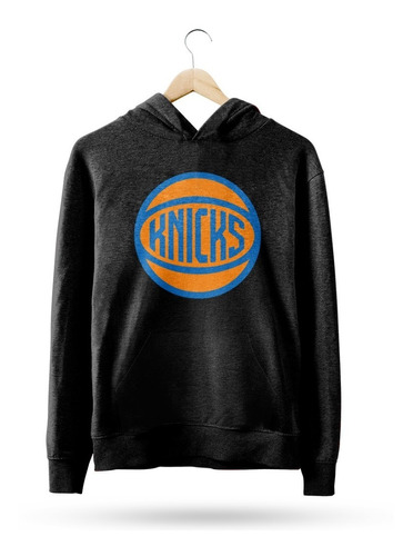  Buzo Canguro Nba New York Knicks Logo Knicks Pelota Negro