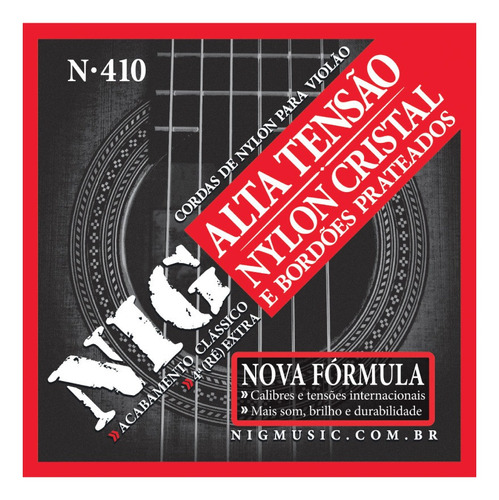 Nig-n410- Corda Nylon Cristal/prata Alta Tensão